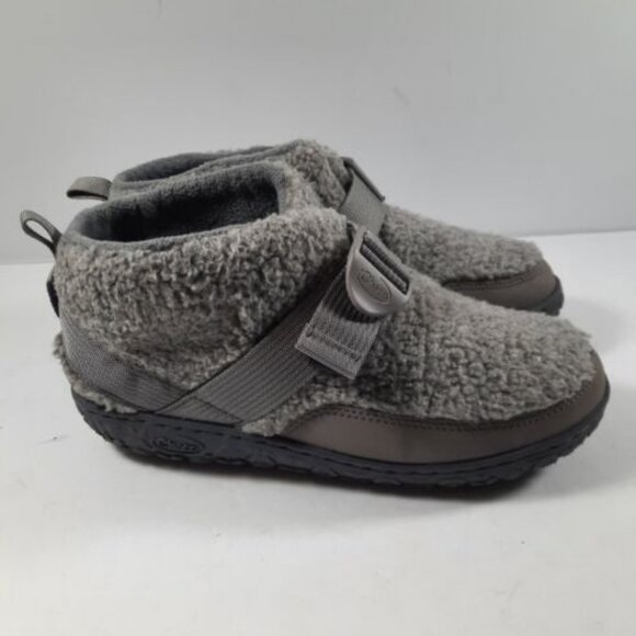 Chaco Ramble Fluff Women's Light Gray Ankle Bootie Boot Size 9 Sherpa Fleece - Picture 1 of 10
